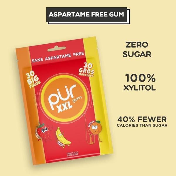 Chiclete XXL Sem Açúcar PUR - Sabor Cítrico - 30 Unidades Imagem de Chiclete XXL Sem Açúcar PUR - Sabor Cítrico - 30 Unidades