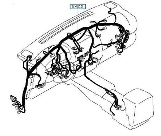 Chicote cambio painel nissan frontier 2008 a 2016 Imagem de Chicote cambio painel nissan frontier 2008 a 2016