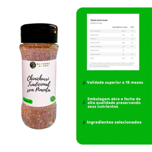 Chimichurri Tempero Tradicional Gourmet sem Pimenta Pote com Dosador Kit 2 40g - Rocha Saúde Imagem de Chimichurri Tempero Tradicional Gourmet sem Pimenta Pote com Dosador Kit 2 40g