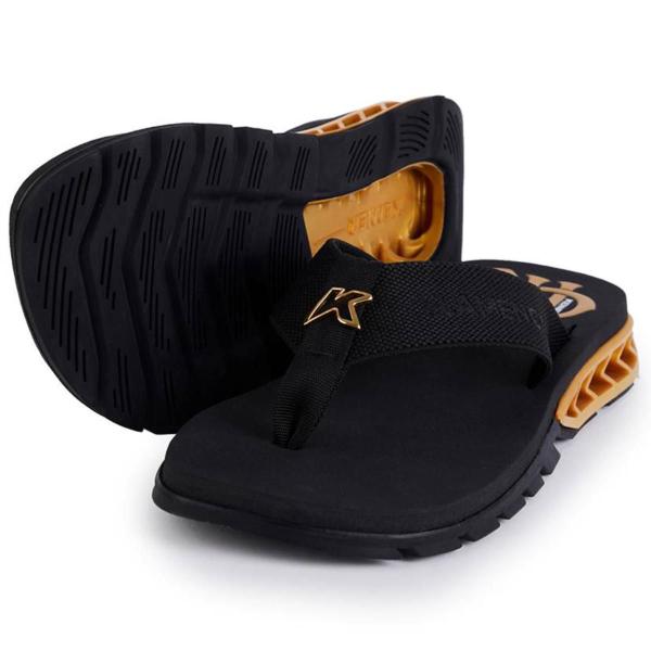 Imagem de Chinelo Kenner Flamengo Rakka Masculino - Preto e Dourado