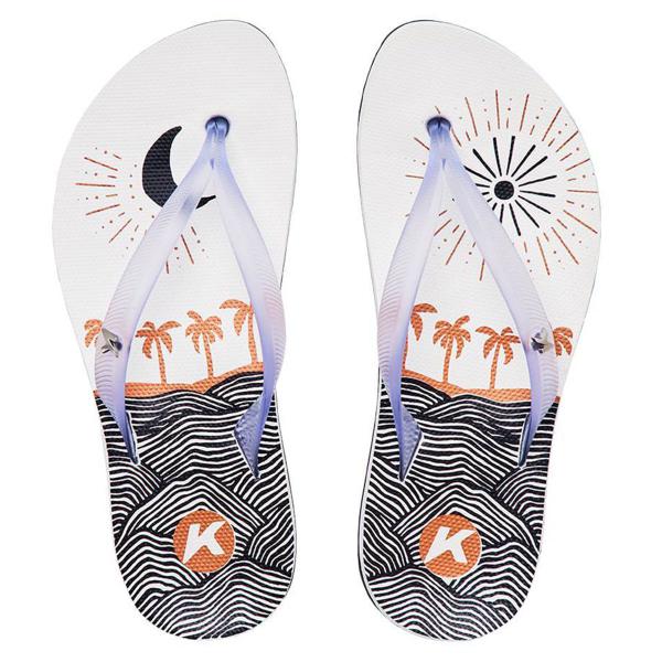 Imagem de Chinelo Kenner Ibiza Sky Estampada Feminino - Branco e Preto