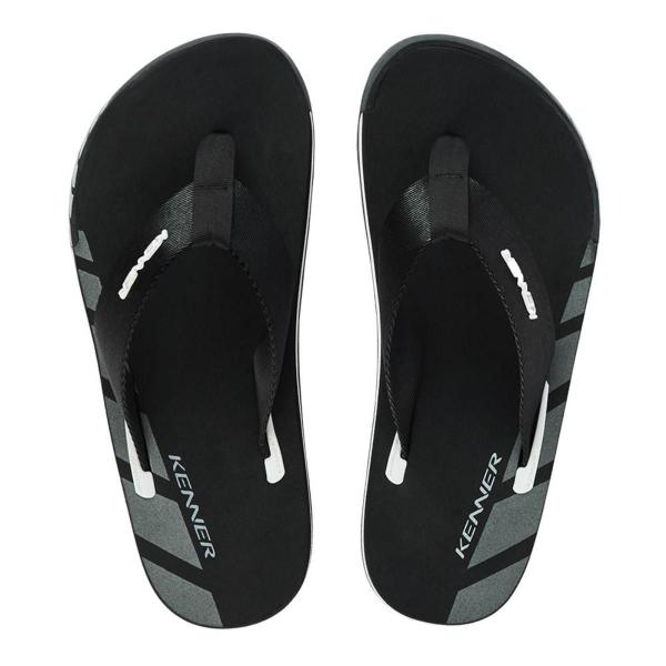 Imagem de Chinelo Kenner Kick S Up Masculino - Preto e Branco