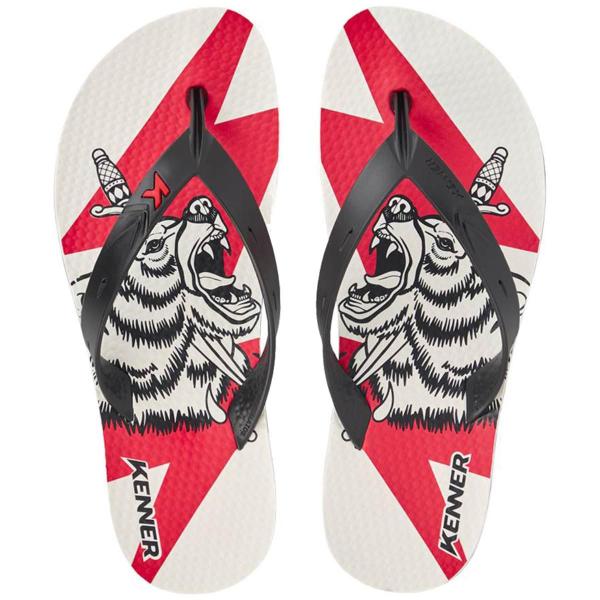 Imagem de Chinelo Kenner Summer Tattoo Masculino - Branco e Vermelho