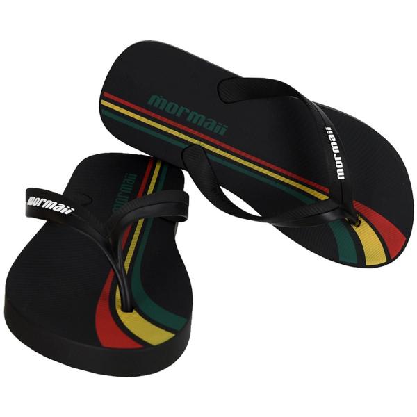 Imagem de Chinelo Mormaii Tropical Masculino - Preto e Vermelho