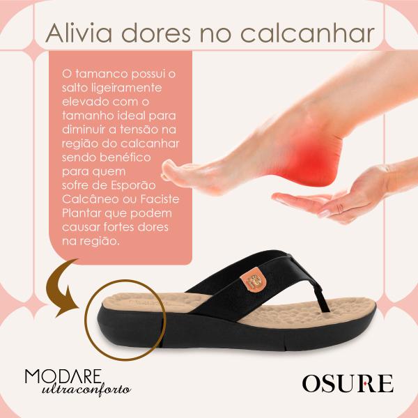 Chinelo Ortopédico Modare Feminino Esporão Massageador Macio