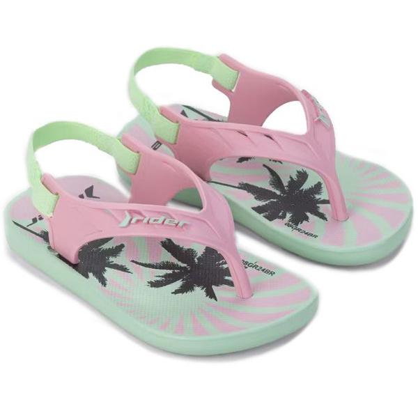 Imagem de Chinelo Rider Street Fun Baby - Verde e Rosa