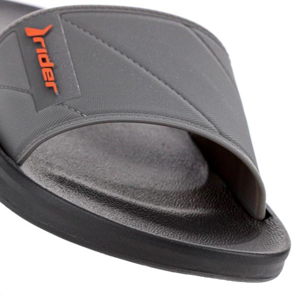 Imagem de Chinelo Rider Street Slide Preto Cinza e Laranja - Masculino