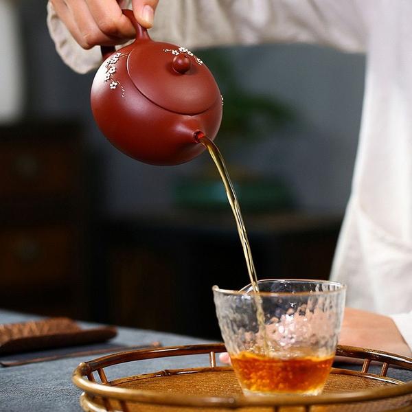 Imagem de Chinês Yixing Teapot Pure Handmade Plum Blossom Xi Shi Pot Purple Clay Tea Set Kettle 188 Ball Hole Filter 240ml Bules