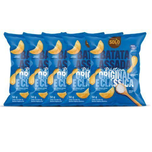 Imagem de Chips Batata Inglesa Assado Solo Snacks 50G Kit Com 5 Unid