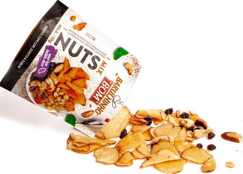 Chips de Batata Doce com Mix Nuts Barulhinho Bom 50g Imagem de Chips de Batata Doce com Mix Nuts Barulhinho Bom 50g