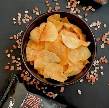 Imagem de Chips de Batata Doce com Sal Rosa do Himalaia Belive 50g - Sem Glúten e Sem Leite