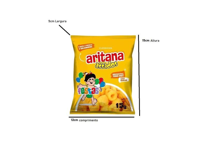 Chips De Milho Sabor Variado 15G Aritana Festa Kit 100Un Imagem de Chips De Milho Sabor Variado 15G Aritana Festa Kit 100Un