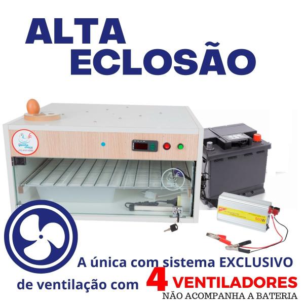 Imagem de Chocadeira ALTA ECLOSÃO Automática 120 ovos Trivolt controle de Umidade e 4 ventiladores (GC120TU)