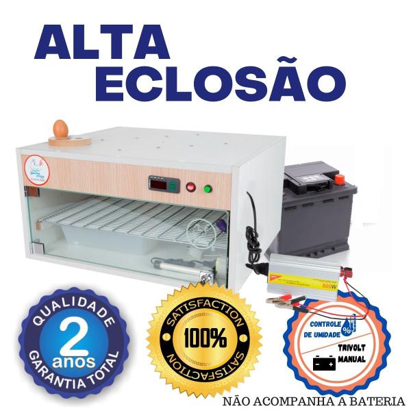 Imagem de Chocadeira ALTA ECLOSÃO Automática 120 ovos Trivolt controle de Umidade e 4 ventiladores (GC120TU)