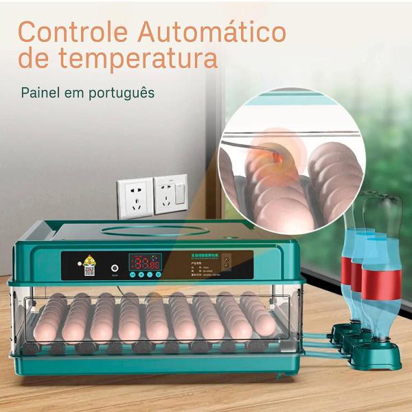 Imagem de Chocadeira Automática Bateria 12V Tanque Água 130 Ovos 110 V