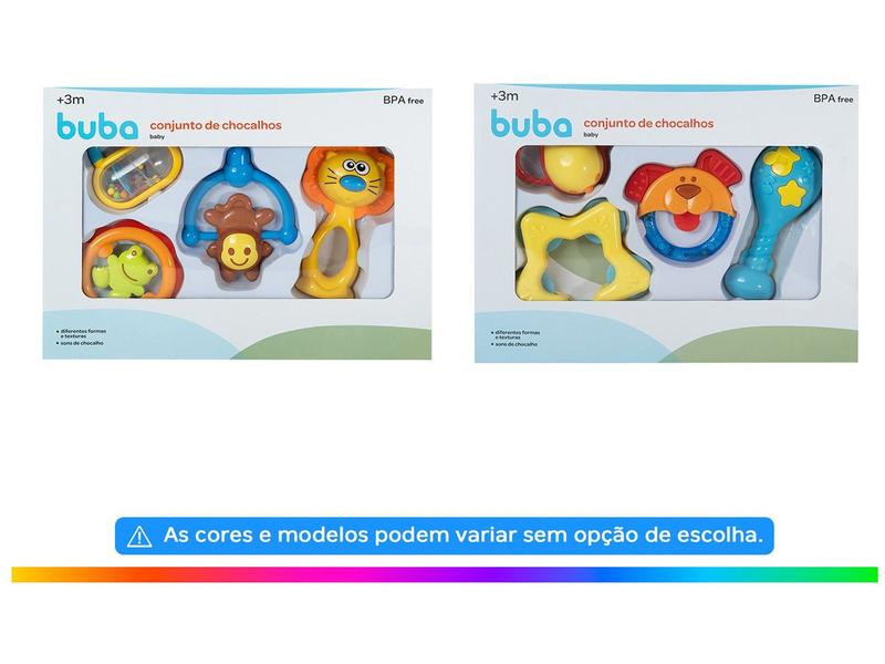Chocalho Baby 4 Peças - Buba Toys Imagem de Chocalho Baby 4 Peças