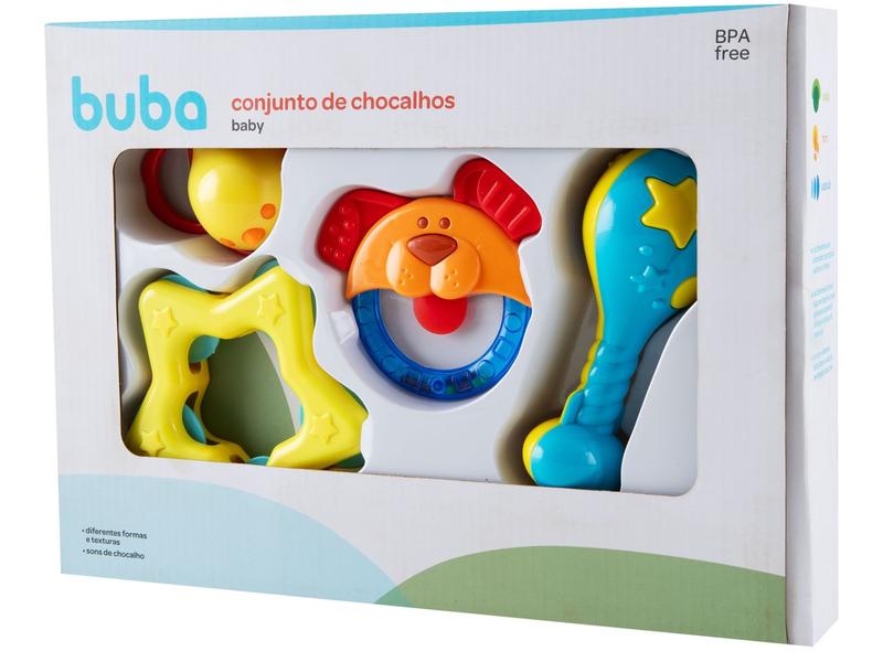 Chocalho Baby 4 Peças - Buba Toys Imagem de Chocalho Baby 4 Peças
