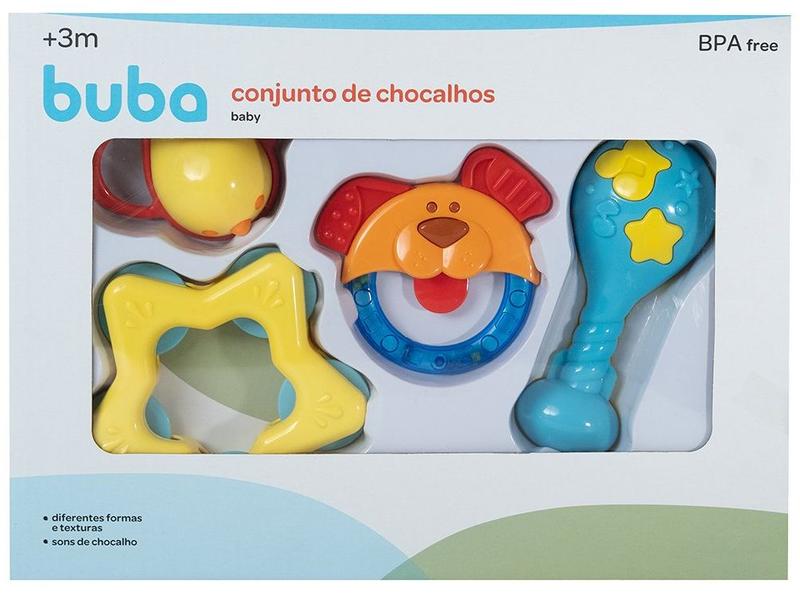 Chocalho Baby 4 Peças - Buba Toys Imagem de Chocalho Baby 4 Peças