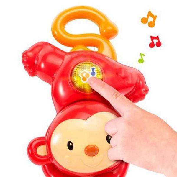 Imagem de Chocalho Bebê Mordedor Musical Brinquedo Macaco Interativo
