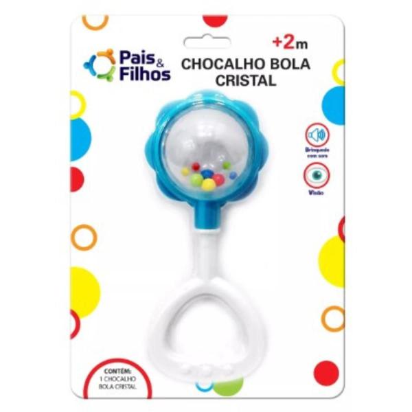 Imagem de Chocalho Bola De Cristal Para Bebês Com Barulhinho