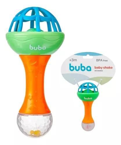 Imagem de Chocalho de Atividades Buba 11854 - Baby Shake, Sensorial e Educativo para Bebês, Texturas e Som, Livre de BPA, Fácil de Segurar, 3 Meses+