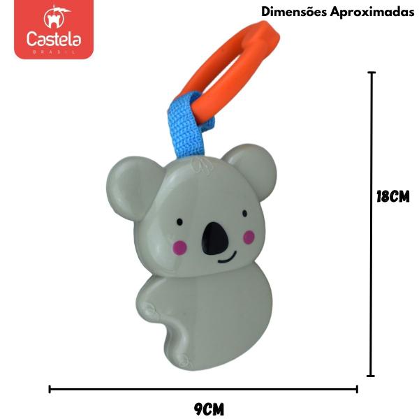 Imagem de Chocalho Infantil Animal Coala Mordedor Bebe Livre BPA Castela