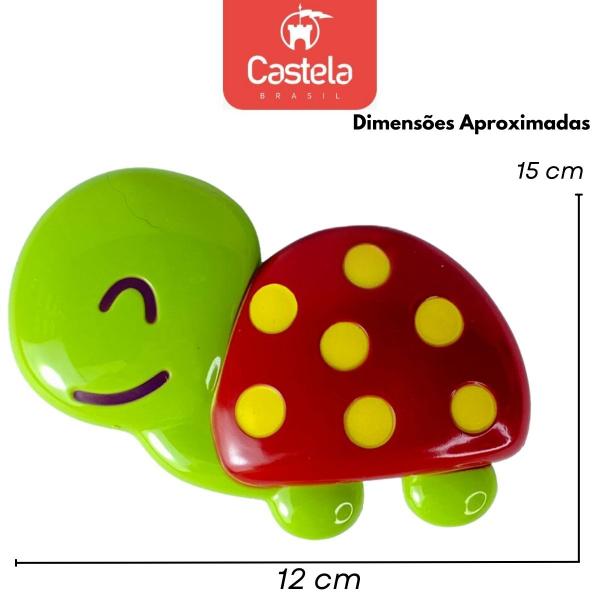 Imagem de Chocalho Infantil Animal Tartaruga Mordedor Bebe Livre BPA Castela