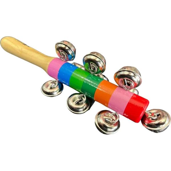 Chocalho Infantil Madeira G19-10 19cm Brinquedo Musical - Chocalho