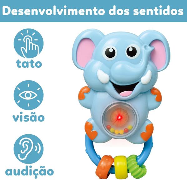 Imagem de Chocalho para Bebê Brinquedo Musical Educacional Som e Luz