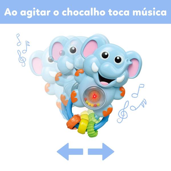 Imagem de Chocalho para Bebê Brinquedo Musical Educacional Som e Luz