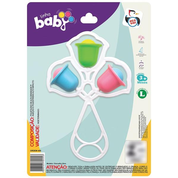 Chocalho Para Bebê Modelo Sino Que Faz Barulho Linha Baby - Pica Pau Imagem de Chocalho Para Bebê Modelo Sino Que Faz Barulho Linha Baby