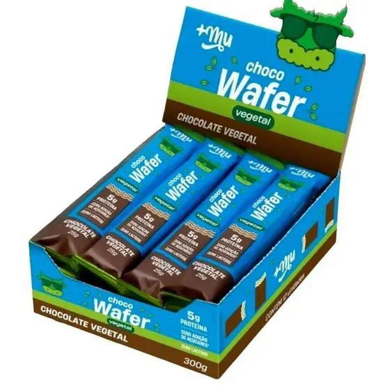 Imagem de Choco Wheyfer Vegano Sabor Chocolate - Mais Mu 12 Barras 25g