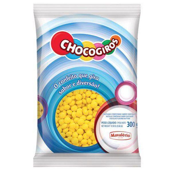 Imagem de Chocogiros - Mini Pastilha Sabor Chocolate Amarela 300G - Mavalério - Mavalerio