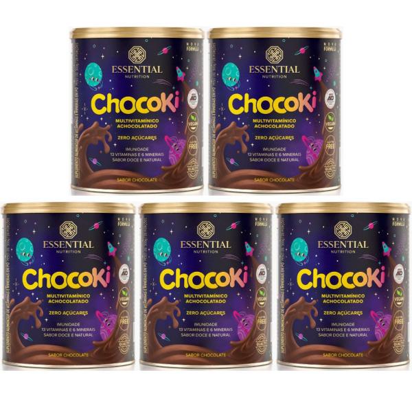 ChocoKi 300g - Achocolatado Essential Nutrition - 5 unidades Imagem de ChocoKi 300g - Achocolatado Essential Nutrition - 5 unidades
