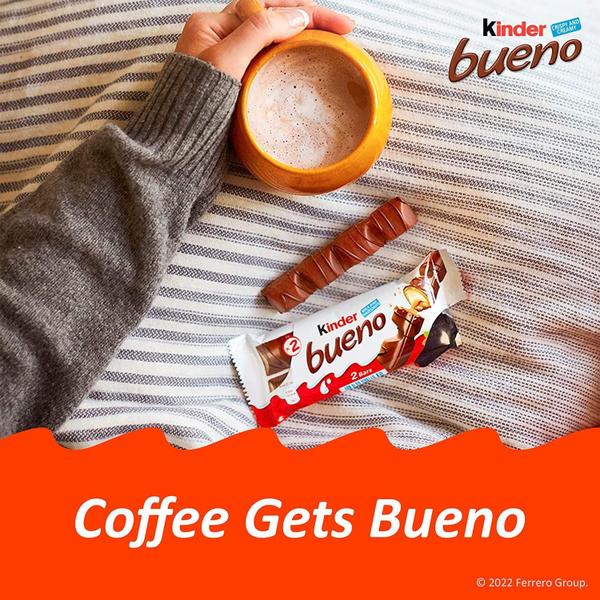 Imagem de Chocolate, 5 Pacotes De 39G Kinder Bueno White