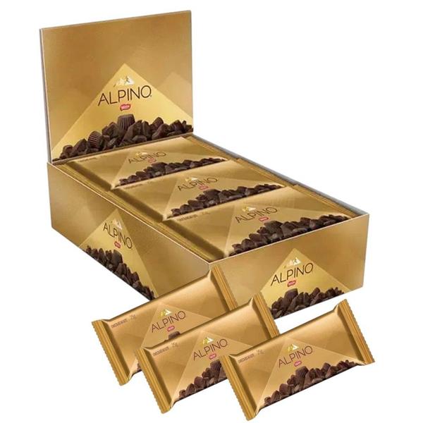 Imagem de Chocolate Alpino Tablete c/ 22un de 25g Nestlé Kit 2 Caixas