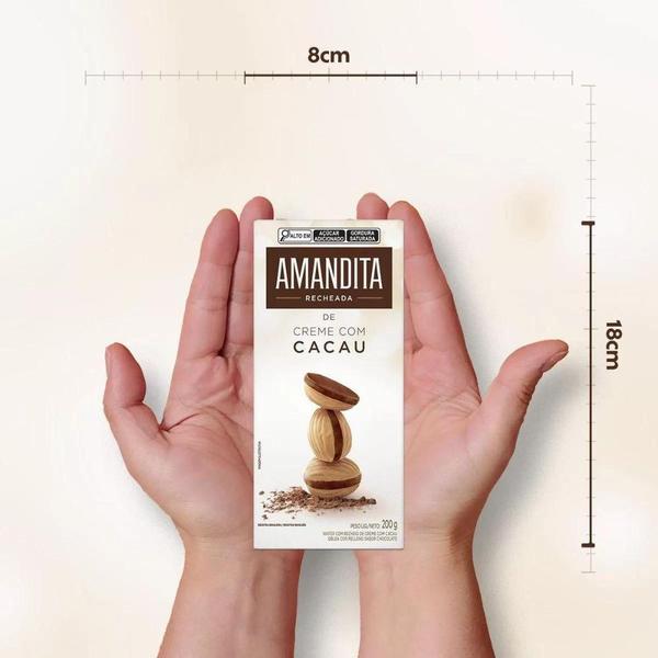 Chocolate Amandita Creme De Cacau Lacta Kit 10Un De 200G Imagem de Chocolate Amandita Creme De Cacau Lacta Kit 10Un De 200G