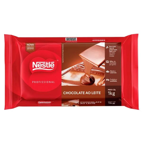 CHOCOLATE AO LEITE 1KG NESTLÉ 1kg - Total 2kg - NESTLE Imagem de CHOCOLATE AO LEITE 1KG NESTLÉ 1kg - Total 2kg
