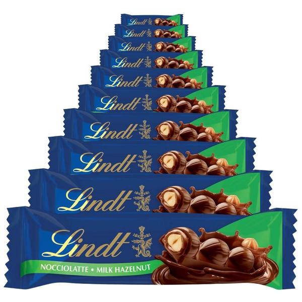 Imagem de Chocolate, Ao Leite Avelã Lindt Barra, 10 Barrinhas De 35G