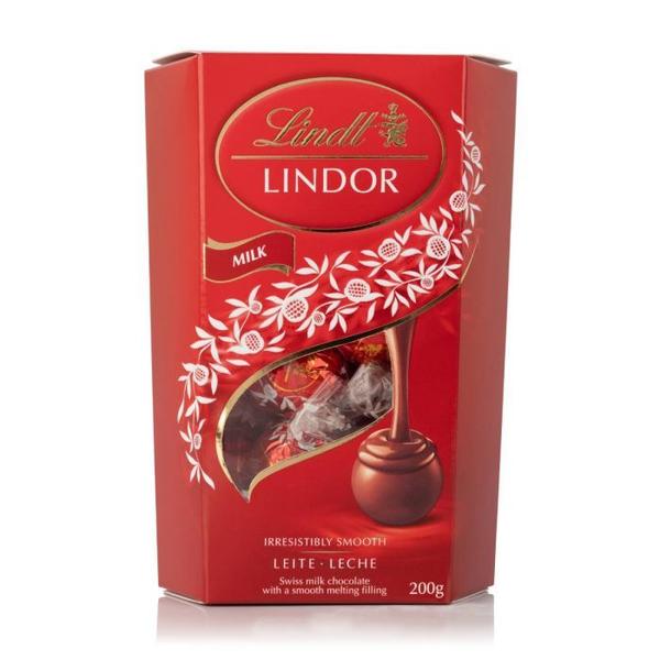 Chocolate ao Leite Cremoso Lindor Lindt caixa 200 g Imagem de Chocolate ao Leite Cremoso Lindor Lindt caixa 200 g