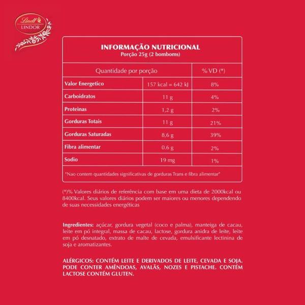 Chocolate ao Leite Cremoso Lindor Lindt caixa 200 g Imagem de Chocolate ao Leite Cremoso Lindor Lindt caixa 200 g