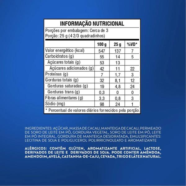 Imagem de Chocolate Ao Leite Lacta 20g - Display 20 unidades