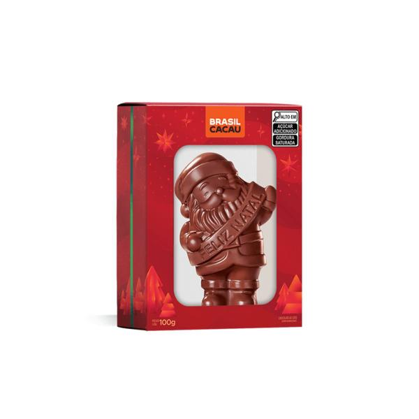 Imagem de Chocolate ao Leite Maciço Papai Noel 100g - Brasil Cacau