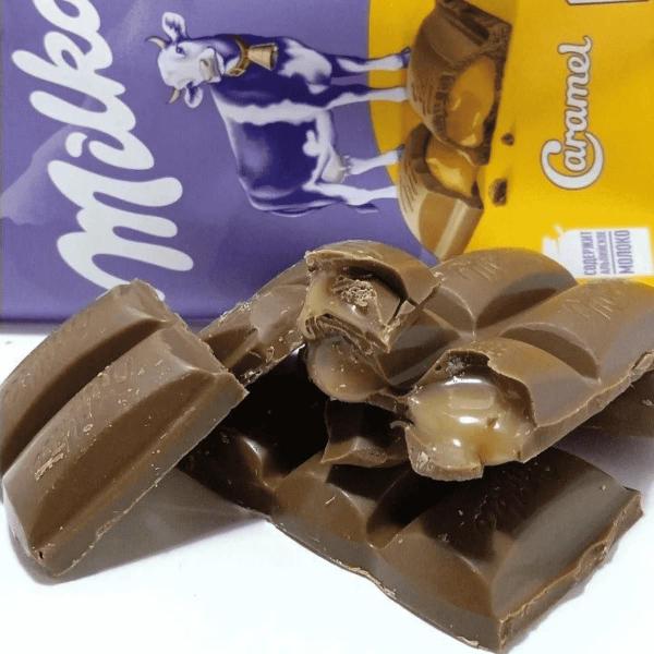 Imagem de Chocolate ao leite Milka Caramelo 100g Importado