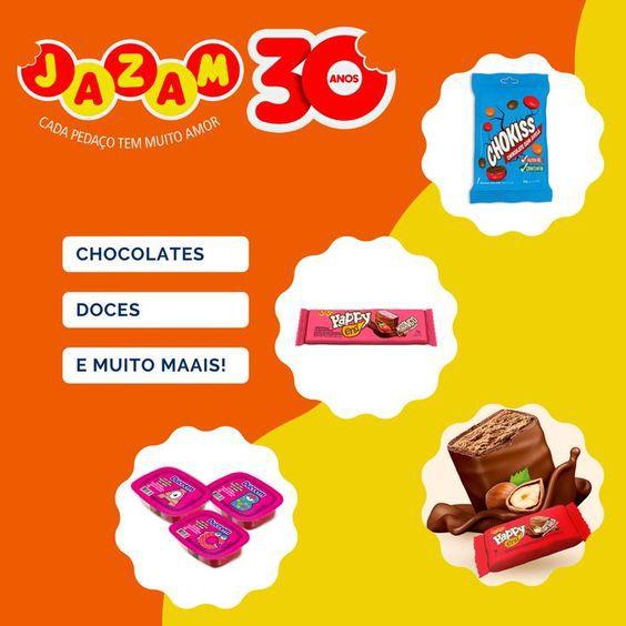 Chocolate ao leite Pastilhas Rosa 300g Jazam Alimentos Imagem de Chocolate ao leite Pastilhas Rosa 300g Jazam Alimentos