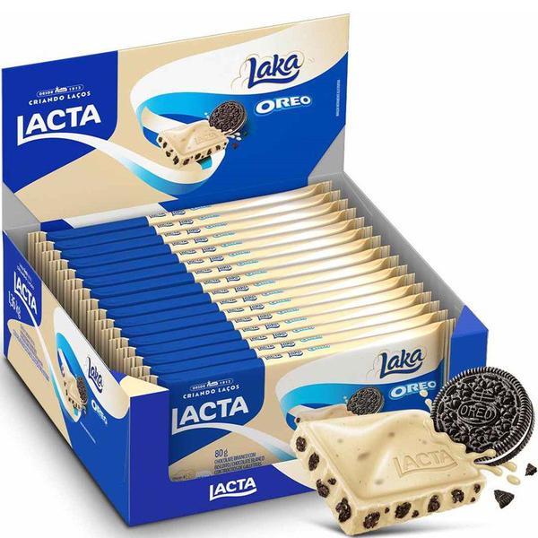 Imagem de Chocolate Barra Lacta 80g Laka Oreo 17un