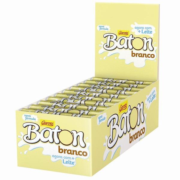 Chocolate Baton Branco 16gr C/30un - Garoto Imagem de Chocolate Baton Branco 16gr C/30un - Garoto
