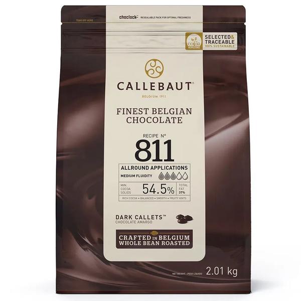 Imagem de Chocolate Belga 811 Dark 54,5 Callets 2,01kg Callebaut