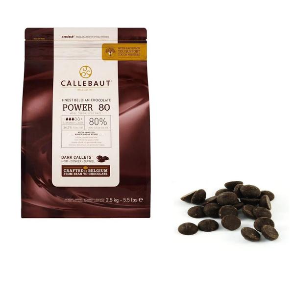 Imagem de Chocolate Belga Amargo 80% Power em Gotas 2,5kg Callebaut