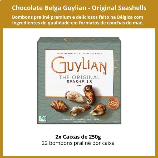 Chocolate Belga Bombom Pralinê Guylian 2 Caixas 250G Imagem de Chocolate Belga Bombom Pralinê Guylian 2 Caixas 250G
